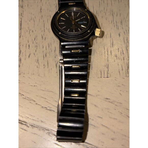 Seiko SQ Sports 100 Watch Women 26mm Black Dial Black Tone -Needs Battery main image 5